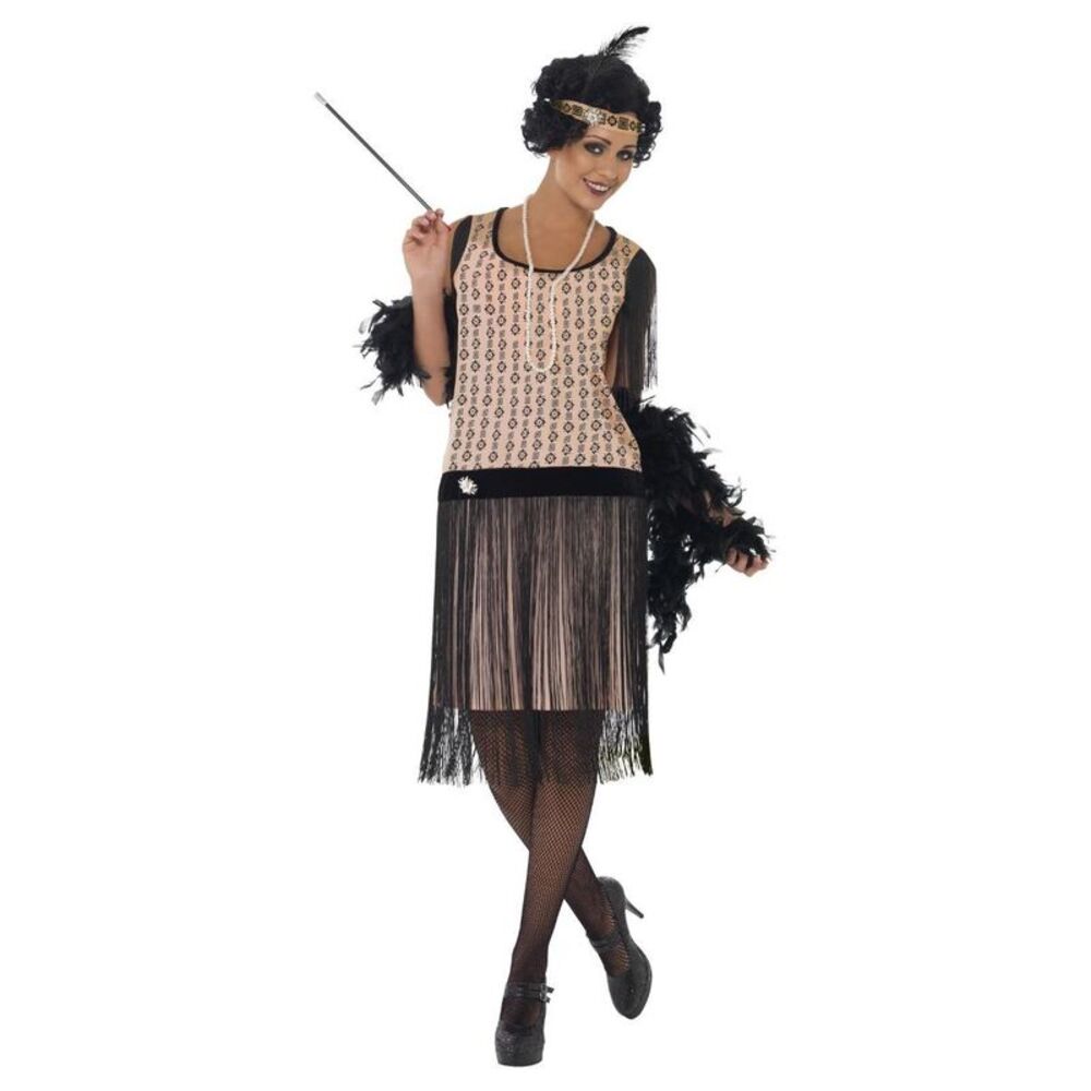 Smiffys Womens/Ladies 20s Coco Flapper Costume / Pink/Black
